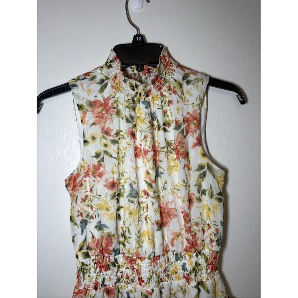 STATE Cream Floral Ruffle Mini Dress - Picture 3 of 10